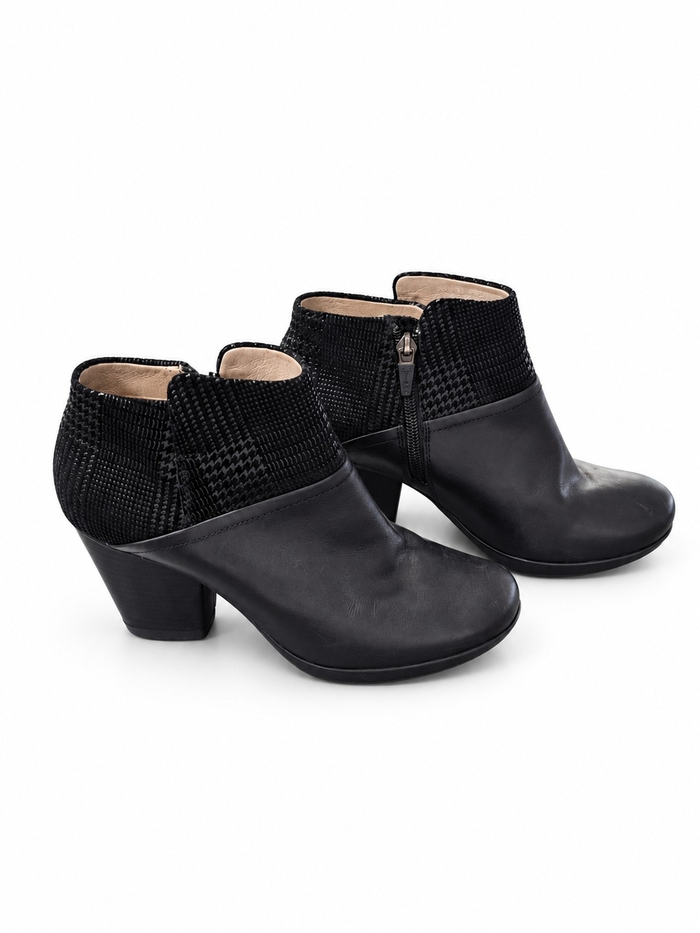 Dansko Miley Black Leather Ankle Booties EU Women's Size 37, US Women's Size 6.5